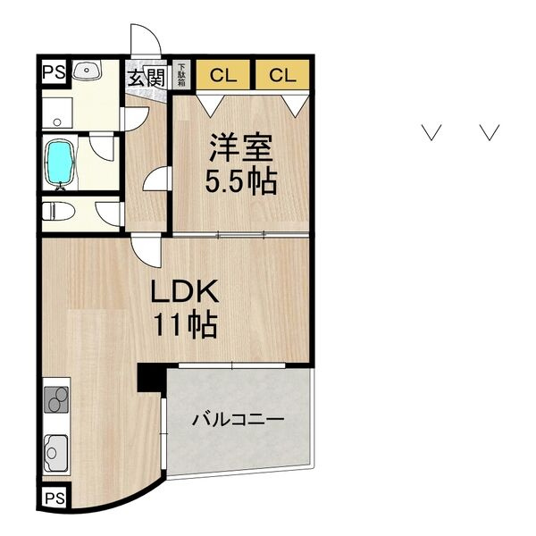フェルザ今宮戎の間取り