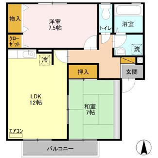 【間取り】 | エルクレール D