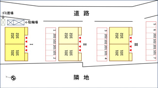 【駐車場】 | カルム・コリーヌⅡ | 駐車場