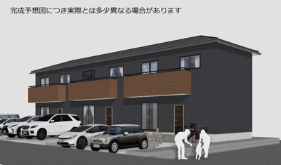 【外観】 | Garden Heights Take | ※完成予想図につき、実物とは多少異なる場合があります。