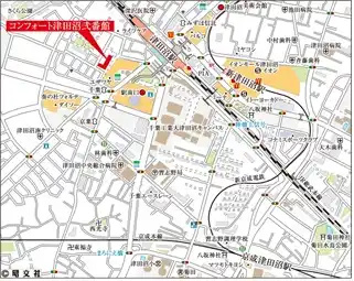 コンフォート津田沼弐番館の地図|地図