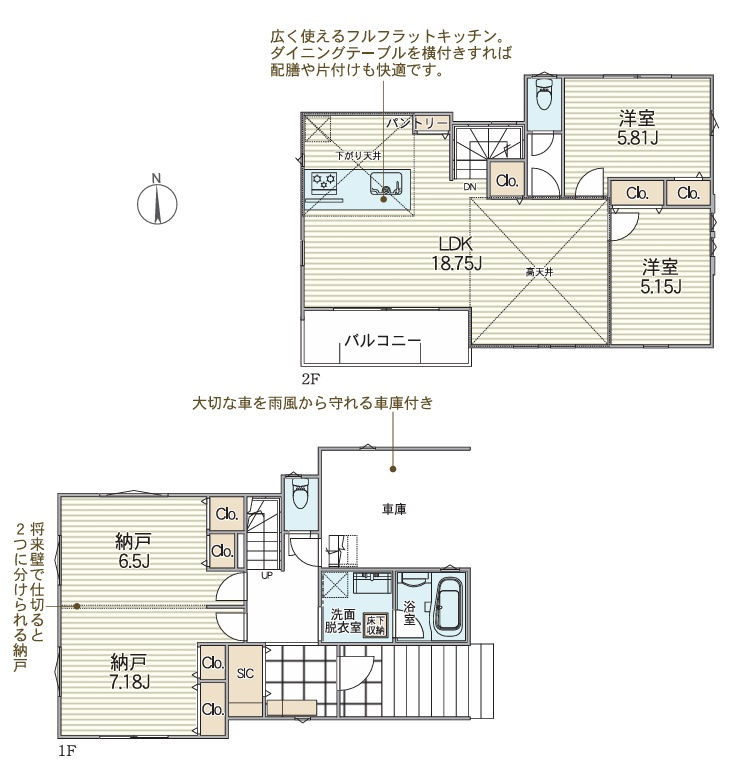 篠原東1丁目　4号棟の間取り