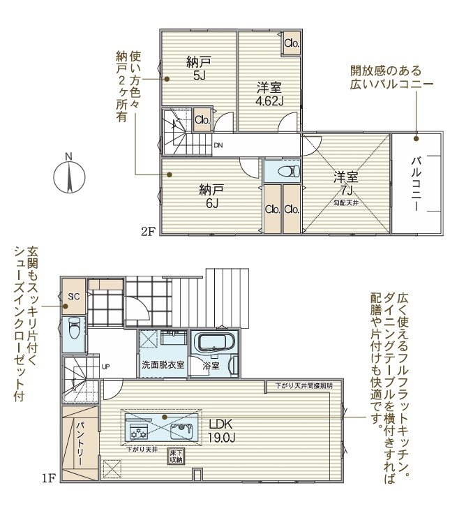 篠原東1丁目　1号棟の間取り