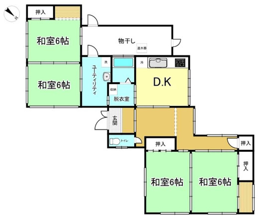 多伎町多岐　平屋中古戸建の間取り
