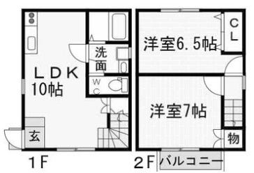 レインボータウン乾の間取り