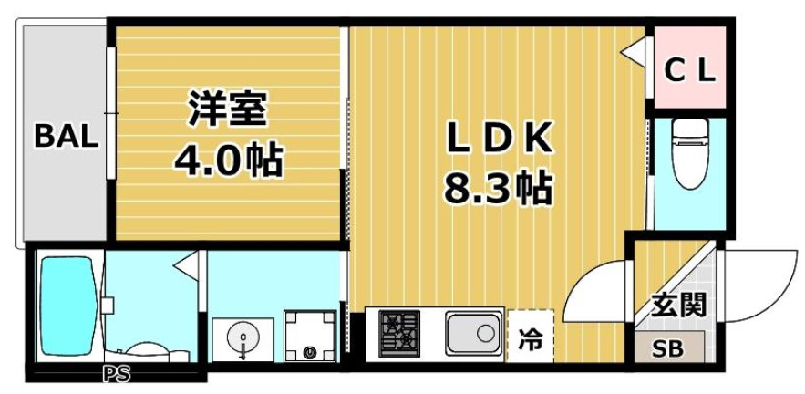 サフィールロジェ大阪城公園の間取り