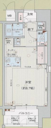 【間取り】 | プレサンス三宮花時計前