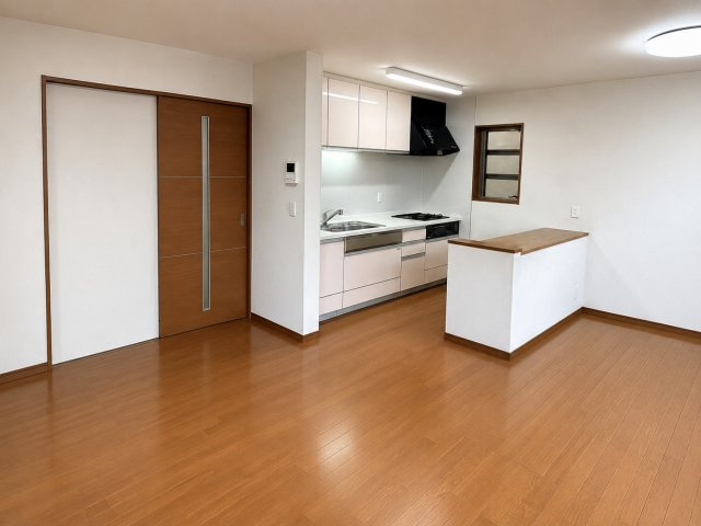 名古屋市中川区愛知町　4SLDK　3階建　リフォーム済みのキッチン