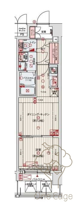 レオンコンフォート梅田北の間取り