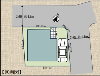 【区画図】 | 白百合3丁目　ー新築一戸建てー | 配置図