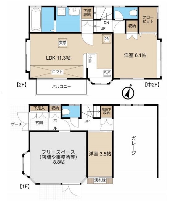 伊奈町中央　中古戸建の間取り|伊奈町中央　中古戸建・2LDK+S・土地面積115.04m2・建物面積97.11m2