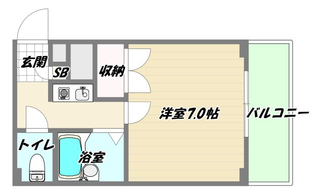 大阪市東淀川区淡路１丁目の賃貸マンションの間取り
