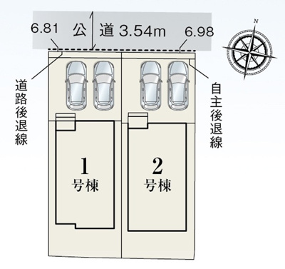 【区画図】 | 田方郡函南町仁田　新築一戸建て　2号棟
