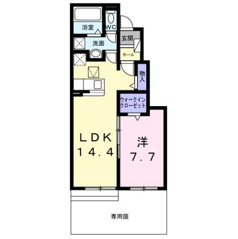 フローレス　コート　Ⅰの間取り