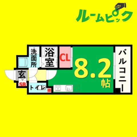 ルーエ今池　名古屋市賃貸　仲介手数料無料の間取り