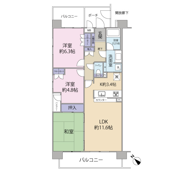 ４階角住戸！　エステ・スクエア蕨