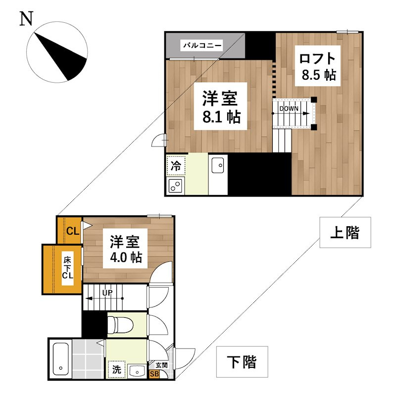 ADC花園Ⅱの間取り