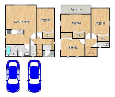 【参考プラン】 | 原山台４丁　売土地　２区画 | 【建物参考プラン図】建物面積99.78m2・建物価格1850万円（地盤改良・外構別）