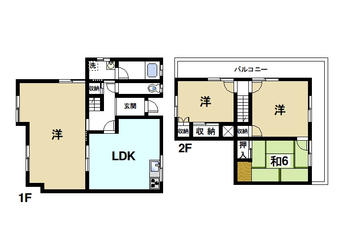 南登美ヶ丘　戸建ての間取り
