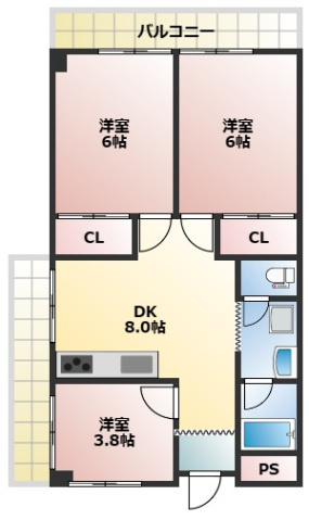 【間取り】 | パークヒルズ豊成