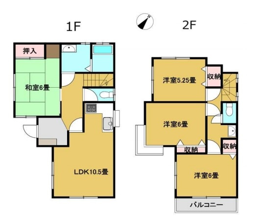 鴻巣市寺谷　中古一戸建ての間取り|鴻巣市寺谷　中古一戸建て・4LDK・土地面積100.55m2・建物面積85.7m2