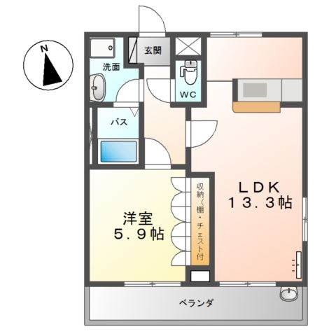 エレガンスⅡの間取り