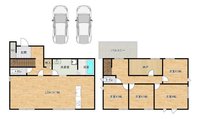 Felidia　Garden　1号棟の間取り