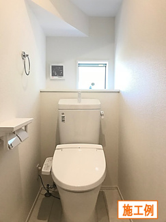 【トイレ】 | 横浜市泉区白百合　新築分譲住宅・全1棟 | 同施工会社施工例