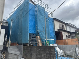 【外観】 | 横浜市泉区白百合　新築分譲住宅・全1棟 | 現地（8月13日撮影）