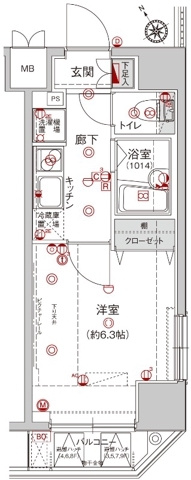 ハーモニーレジデンス駒込の間取り