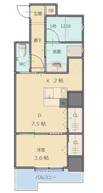 LaGrace天六の間取り
