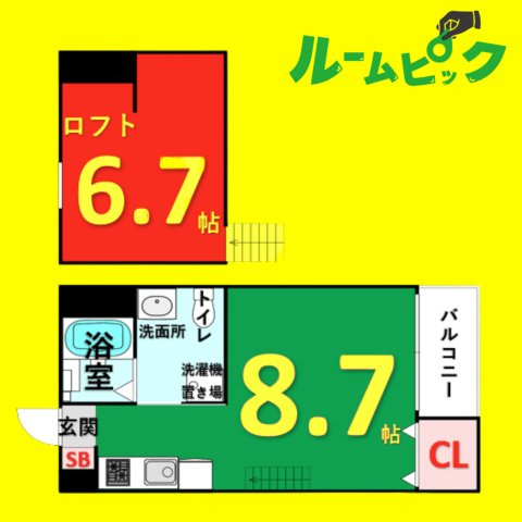 アーク本陣(アークホンジン)　名古屋市賃貸　仲介手数料無料の間取り