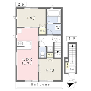 THE　CITY山吹Ⅱの間取り