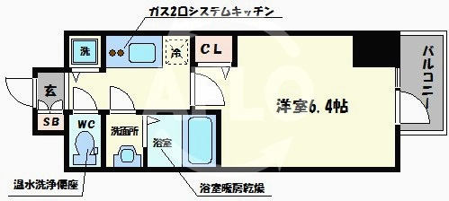 ララプレイス難波シエールの間取り|ララプレイス難波シエール　間取り