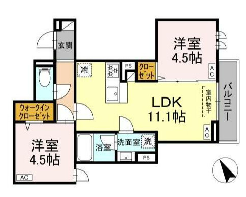 セレスティア桜上水の間取り
