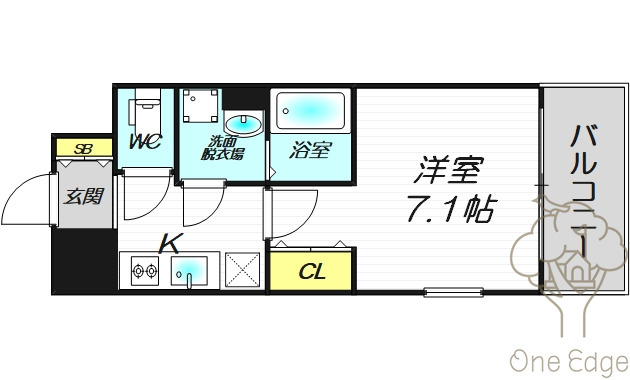 レジュールアッシュ梅田北の間取り