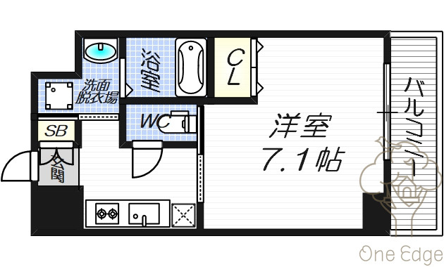 レジュールアッシュ梅田北の間取り