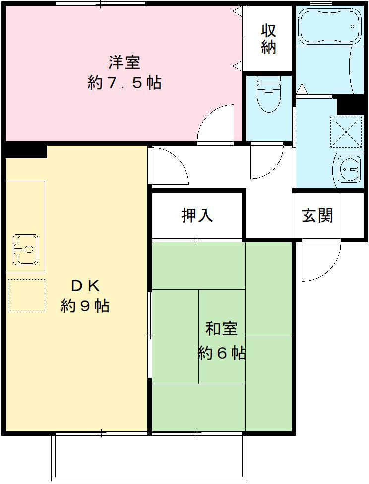 サンビレッジ東台　Ｃの間取り