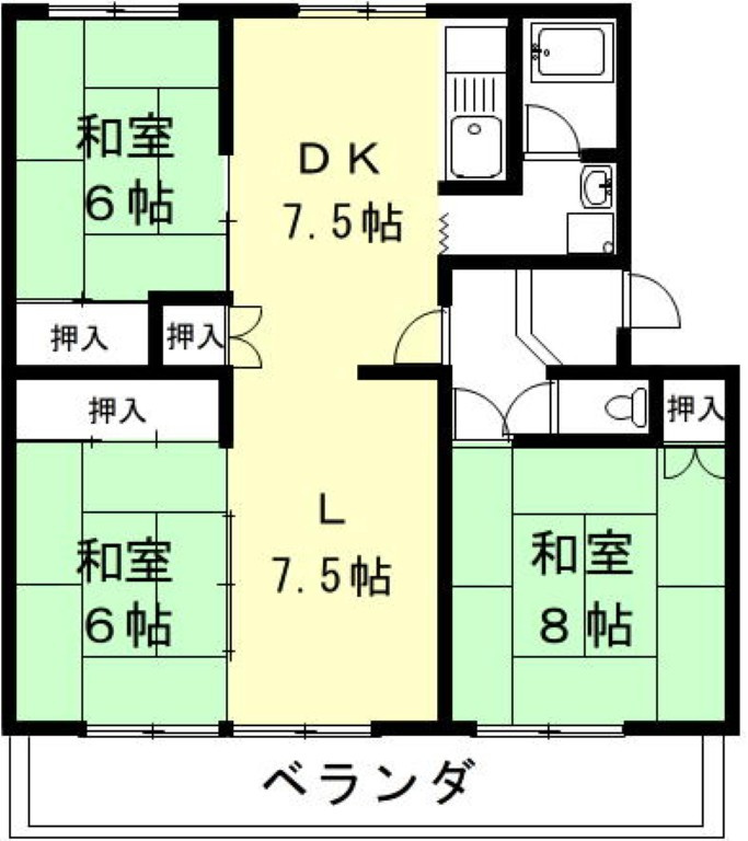 ６７２５２　パビリオン梅林苑の間取り