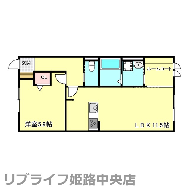 仮称）姫路市飯田アパートの間取り|天候に左右されないルームコート付き、防犯性もGOOD