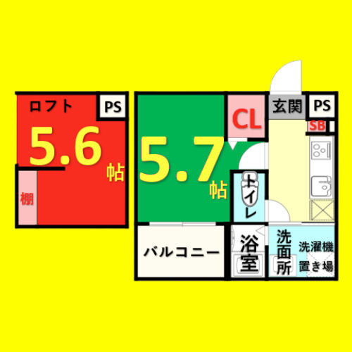 GRADO(グラード)　名古屋市賃貸　仲介手数料無料の間取り