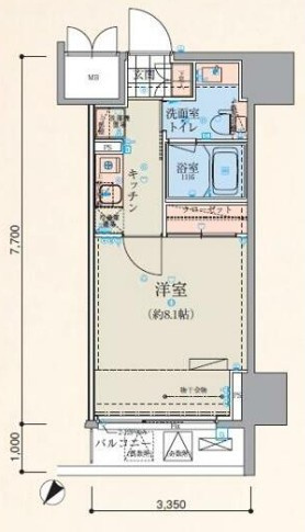 リヴシティ日本橋ネクステシアの間取り