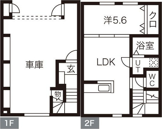 ガレージハウス ラ・カージェ　　　刈谷市近郊の賃貸はクラスホームの間取り