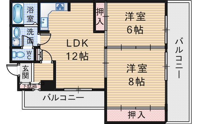 プレール桜塚の間取り