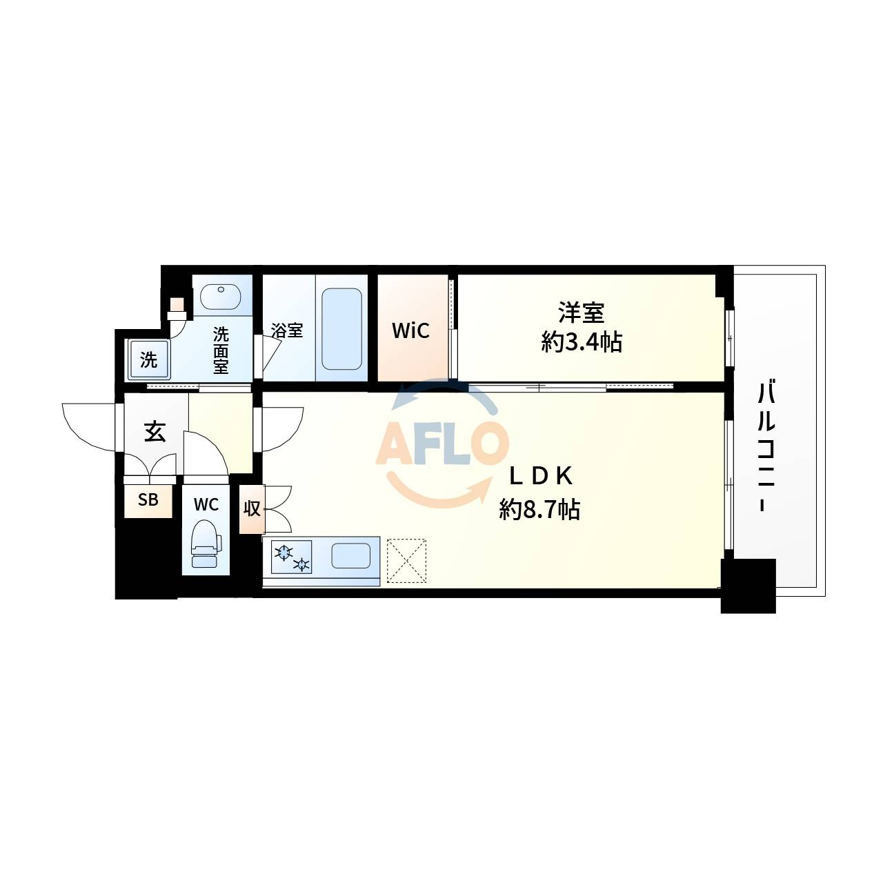 コンフォリア新大阪宮原キューの間取り|コンフォリア新大阪宮原Q　間取り
