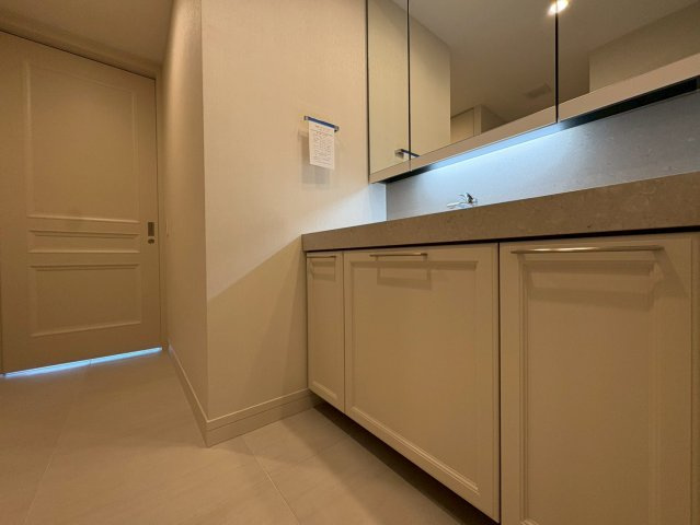 グラングリーン大阪THE NORTH RESIDENCE　扇町小学校の独立洗面台|洗面台