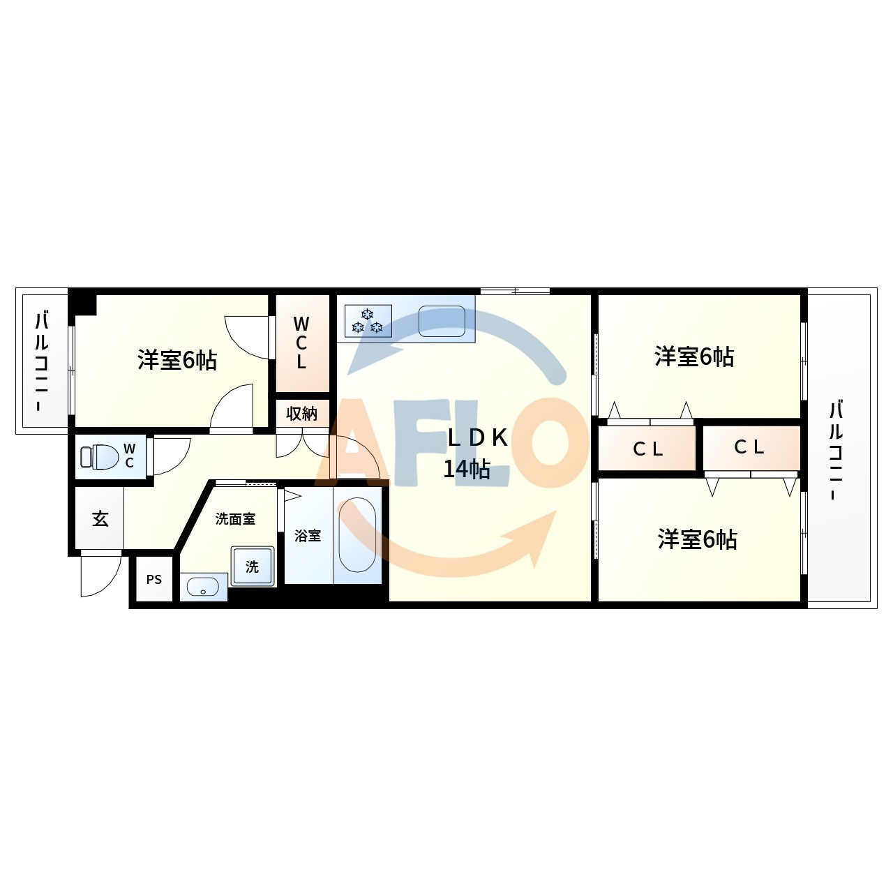 シャトールポート　築港小学校区の間取り|シャトールポート　間取り