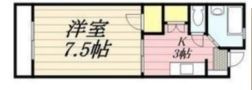 OAK VILLA 久留米の間取り|１Kの間取りです