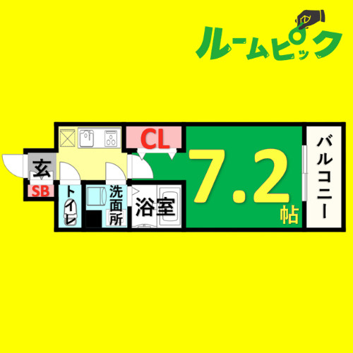 ワールドアイ名古屋城北　名古屋市賃貸　仲介手数料無料の間取り