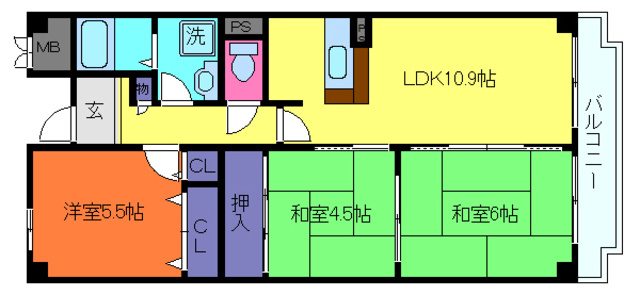 オルテンシアＫＯＢＥの間取り